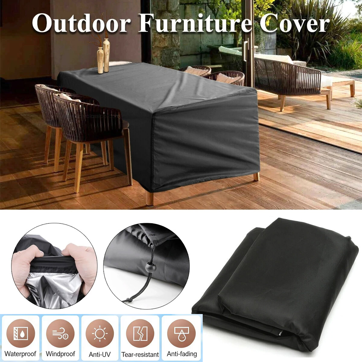Outdoor Furniture Table And Chairs - Commonly Used Sizes Waterproof Outdoor Courtyard