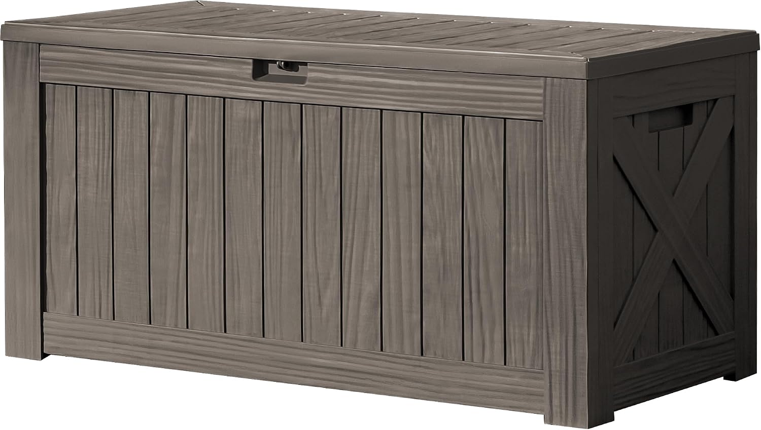 Outdoor Furniture Wood - 120 Gallon Large Deck Box Outdoor