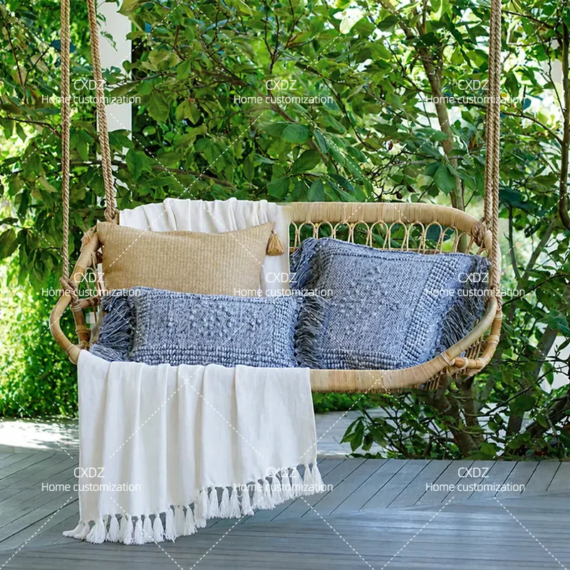Outdoor Furniture Japanese Style - Outdoor Double Hanging Rattan Chair Bali