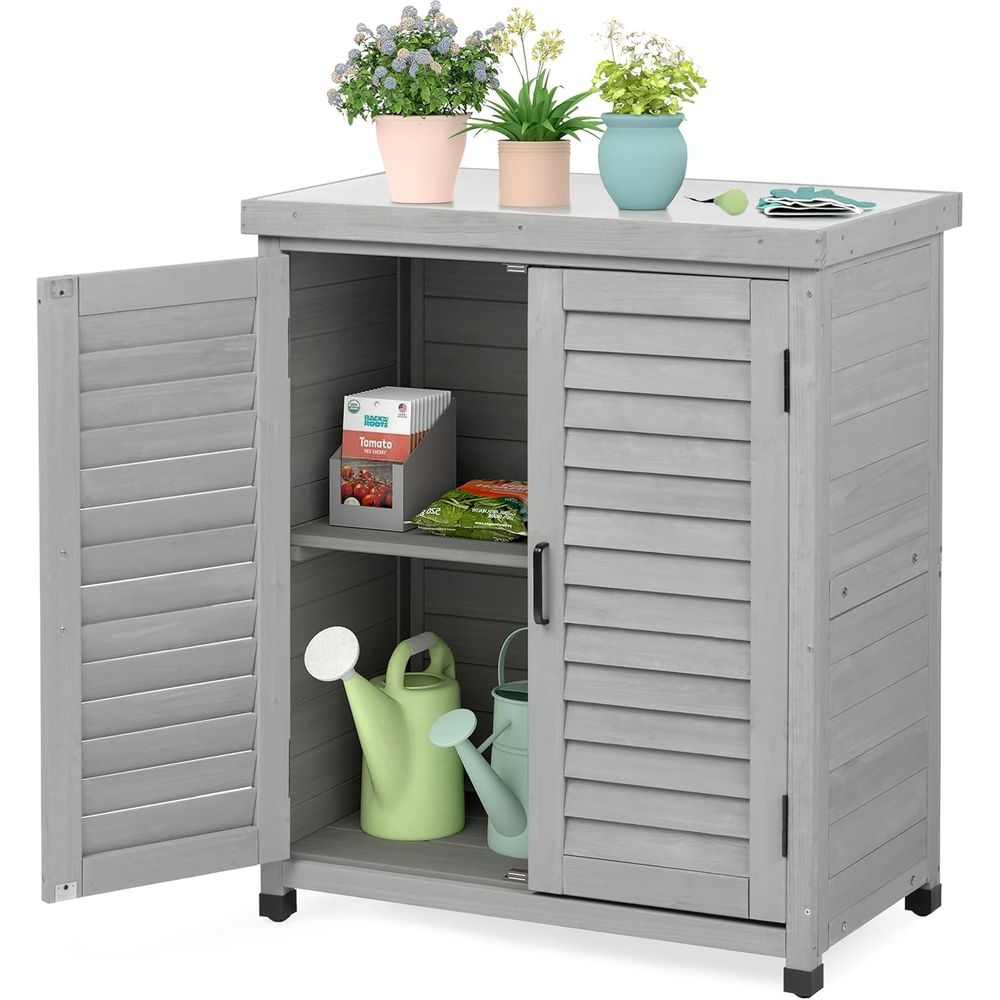 Outdoor Storage Cabinet & Pott - Outdoor Furniture Wood recension och pris