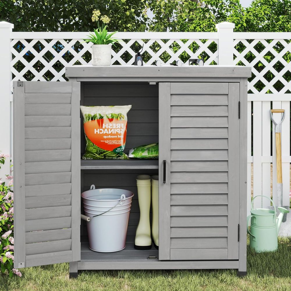 Outdoor Storage Cabinet & Pott - Outdoor Furniture Wood recension och pris