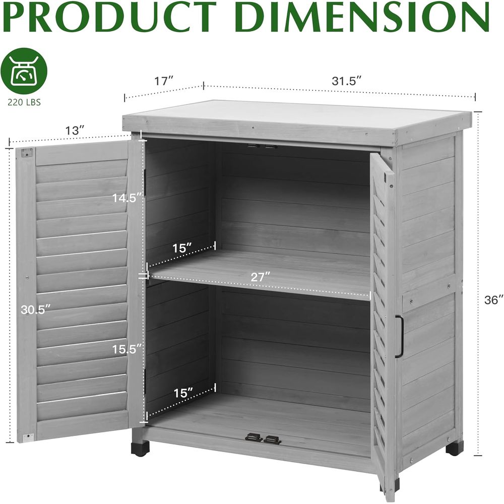 Outdoor Storage Cabinet & Pott - Outdoor Furniture Wood recension och pris
