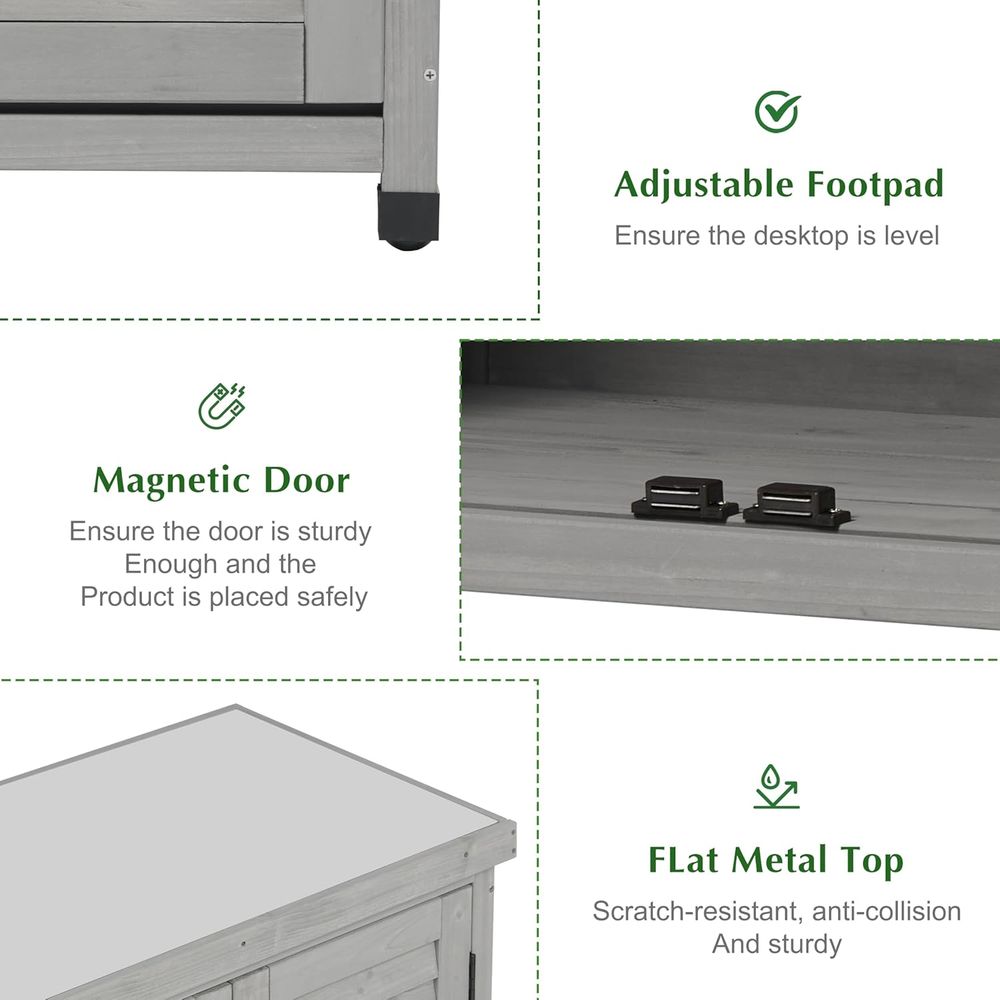 Outdoor Storage Cabinet & Pott - Outdoor Furniture Wood recension och pris