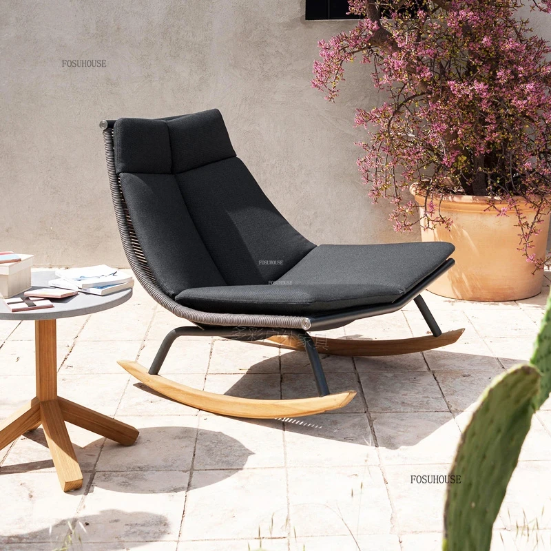 ✿。Balcony Rocking Chair Rattan - Outdoor Furniture Japanese Style recension och pris