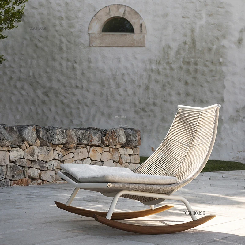 ✿。Balcony Rocking Chair Rattan - Outdoor Furniture Japanese Style recension och pris