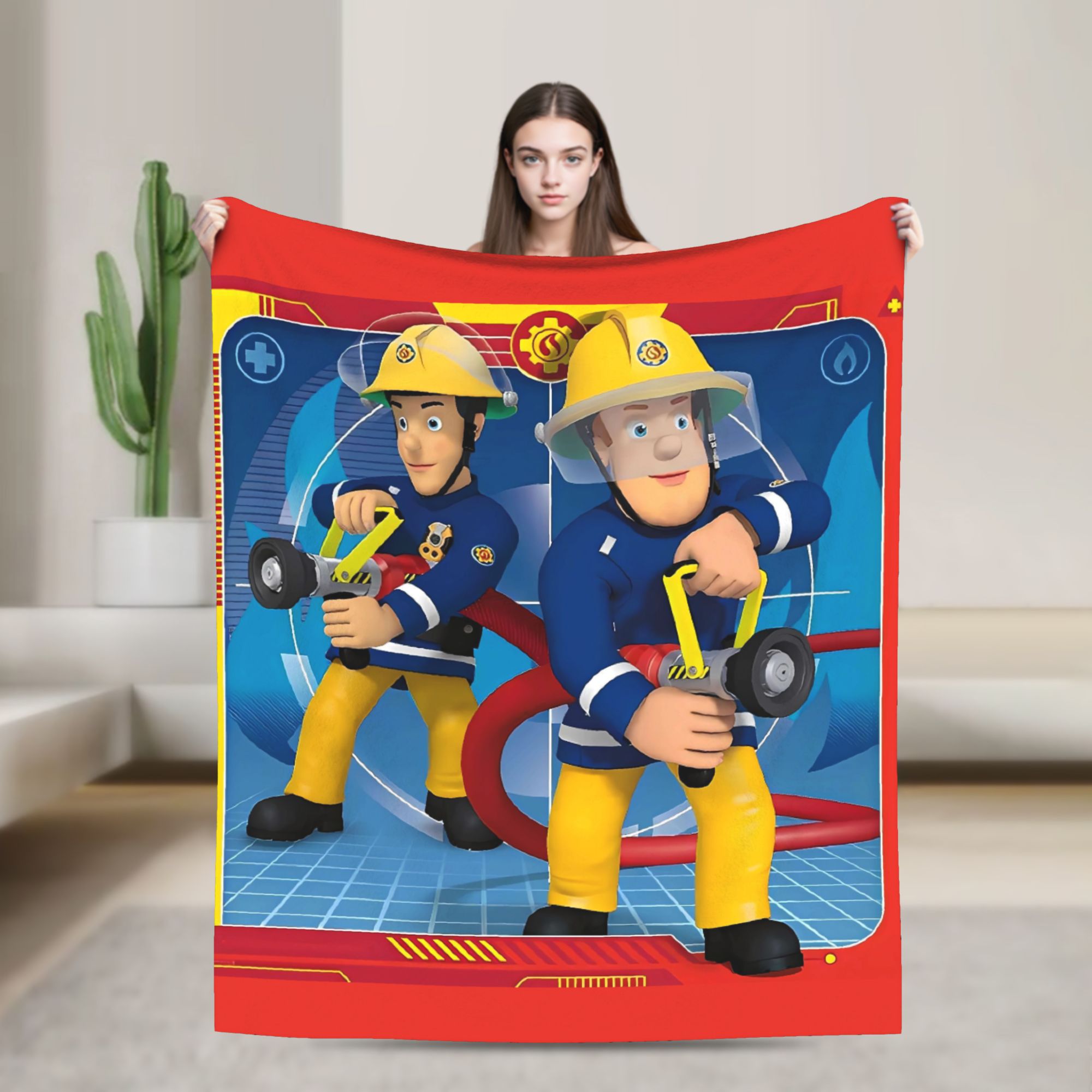 Firemans Sams Flannel Blanket  - Outdoor Furniture Plans recension och pris