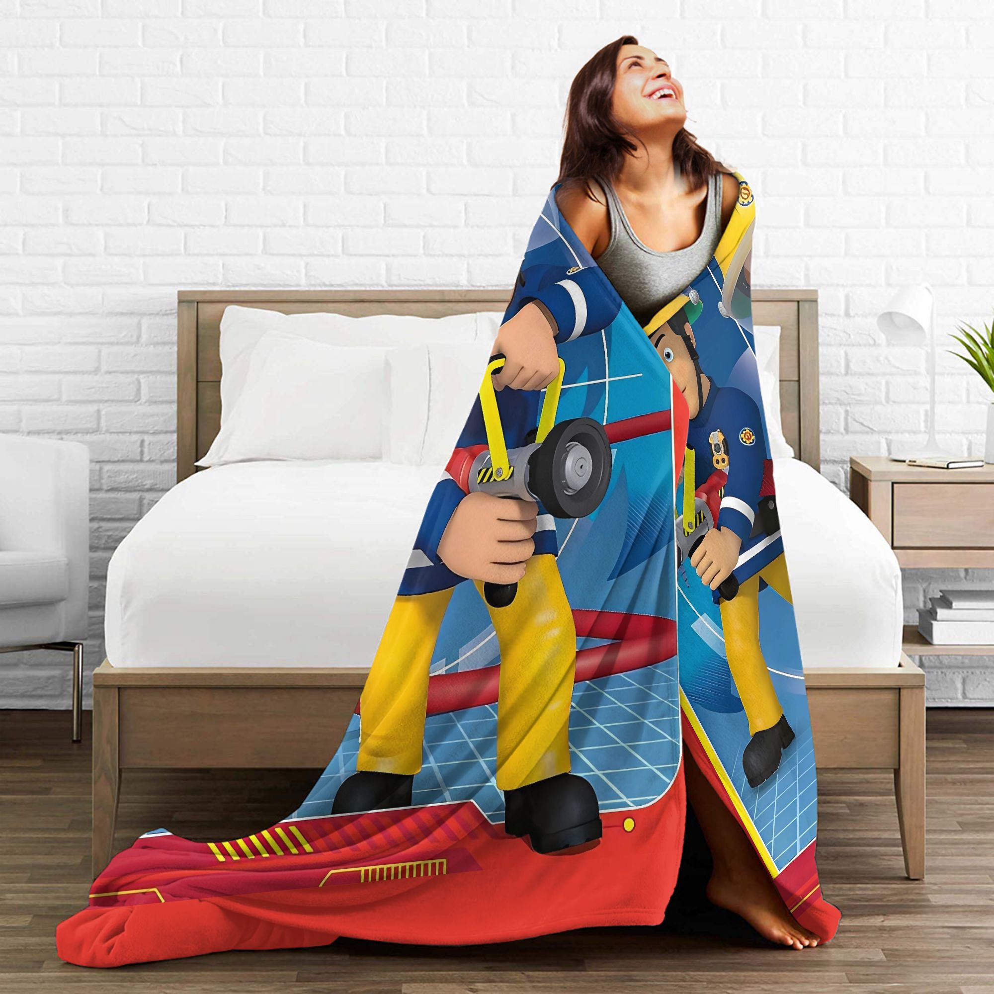 Firemans Sams Flannel Blanket  - Outdoor Furniture Plans recension och pris