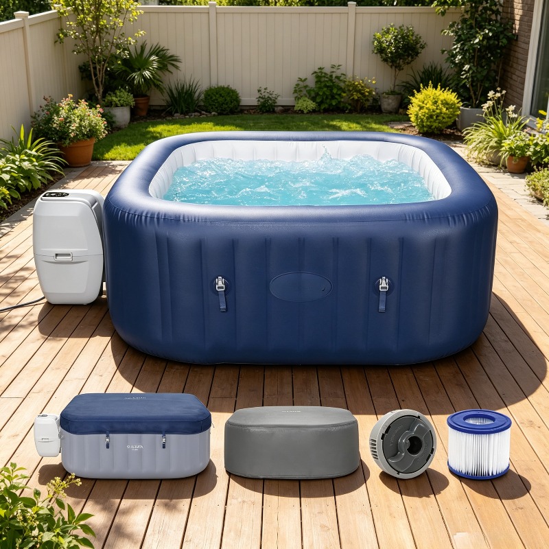 SaluSpa AirJet 4 to 6 Person I - Inflatable Hot Tub recension och pris