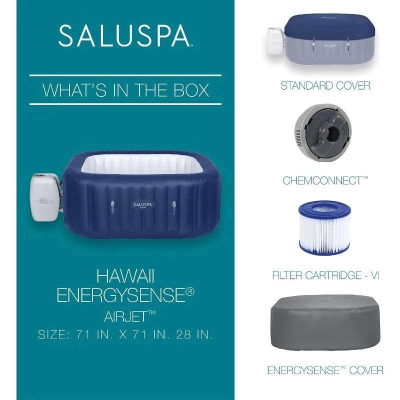 SaluSpa AirJet 4 to 6 Person I - Inflatable Hot Tub recension och pris