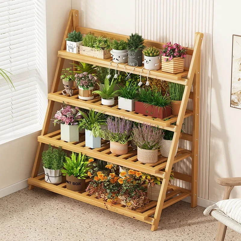 Solid Wood Flower Shelf Plant  - Outdoor Furniture Wood recension och pris