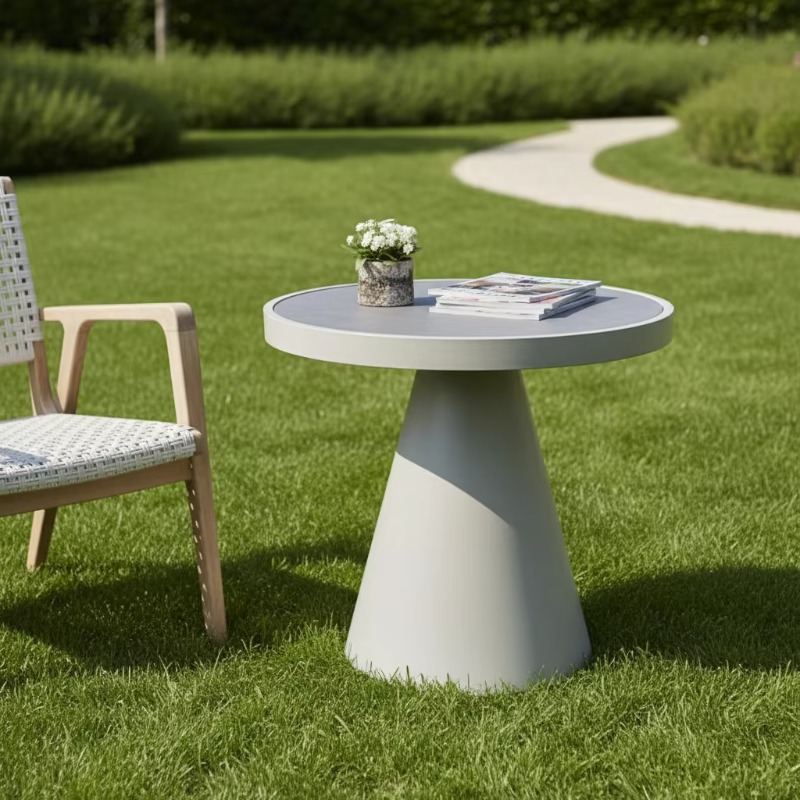 Modern Nordic Round Coffee Tab - Outdoor Furniture Japanese Style recension och pris
