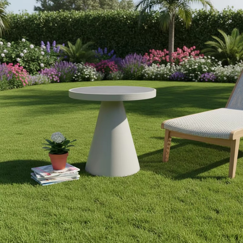 Modern Nordic Round Coffee Tab - Outdoor Furniture Japanese Style recension och pris