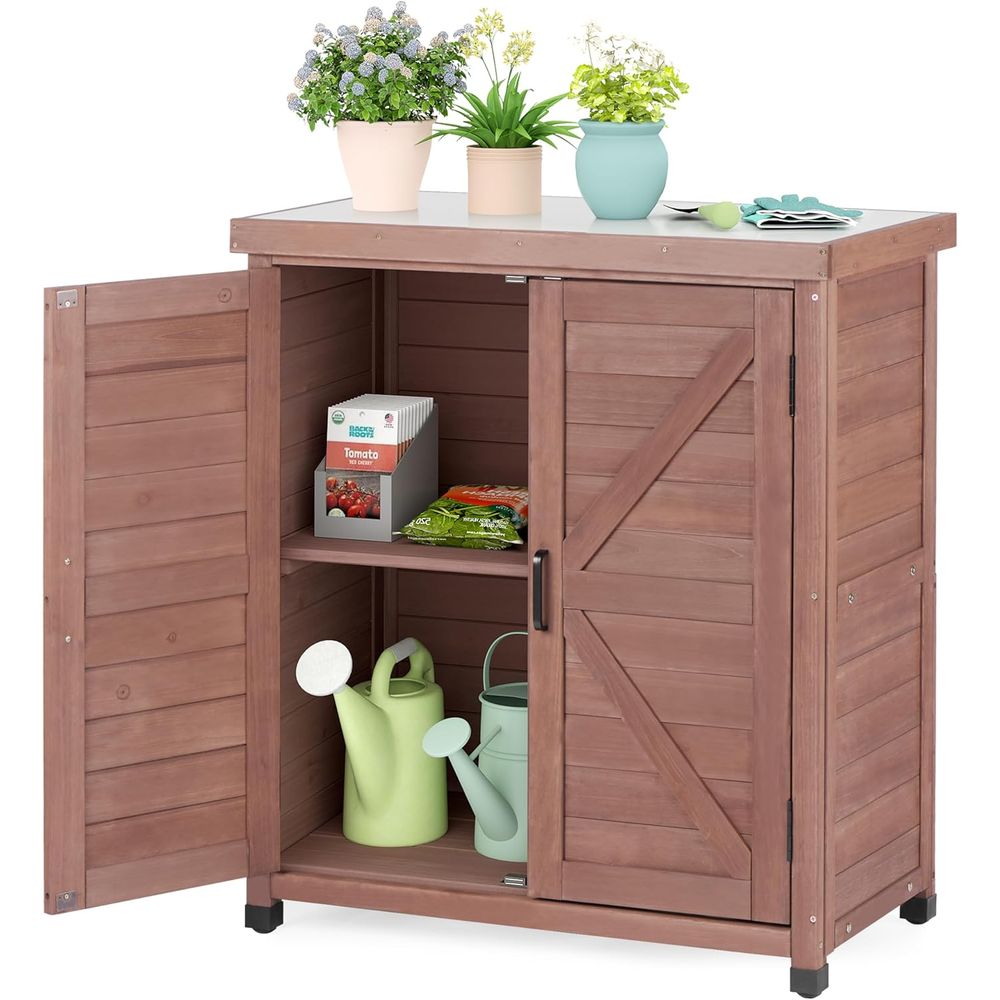 Outdoor Storage Cabinet & Pott - Outdoor Furniture Wood recension och pris