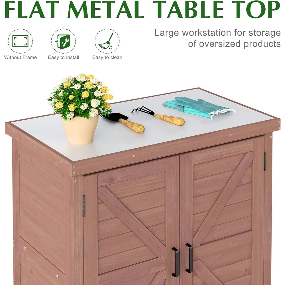 Outdoor Storage Cabinet & Pott - Outdoor Furniture Wood recension och pris