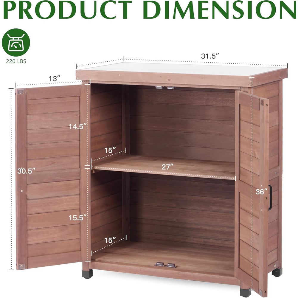 Outdoor Storage Cabinet & Pott - Outdoor Furniture Wood recension och pris